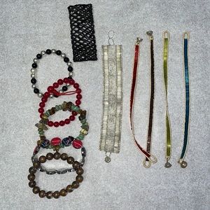 Lot of 11 Beaded Stretch and Clasp Bracelets